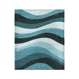 Sinuous Teal Monochrome in Medium (50" x 60") Size