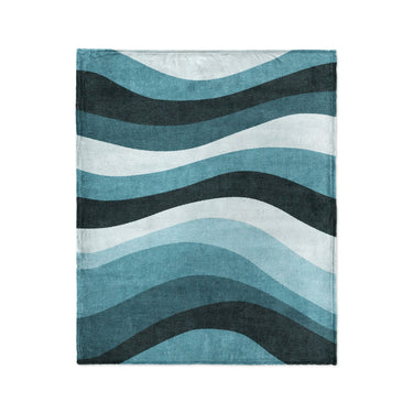 Sinuous Teal Monochrome in Medium (50" x 60") Size