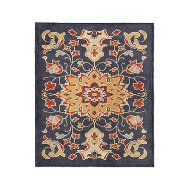 Baldwin Navy & Red in Medium (50" x 60") Size