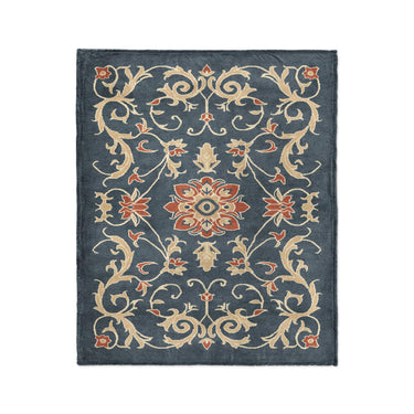 Francine Navy & Gold in Medium (50" x 60") Size
