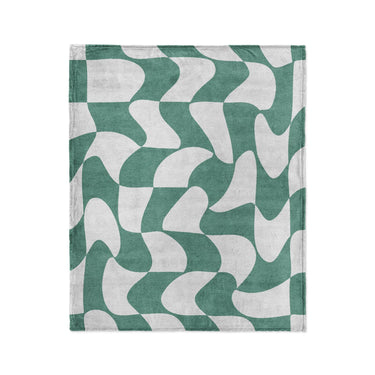 Twyla Checkered Aquamarine in Medium (50" x 60") Size