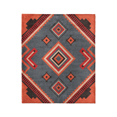 Mehdi Blue & Orange in Medium (50" x 60") Size