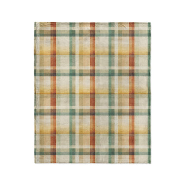 Madras Plaid Taupe Green in Medium (50" x 60") Size