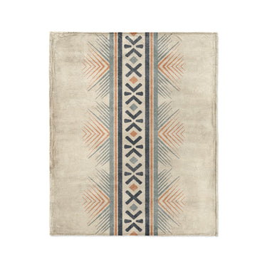 Loxcie Ivory & Blue in Medium (50" x 60") Size