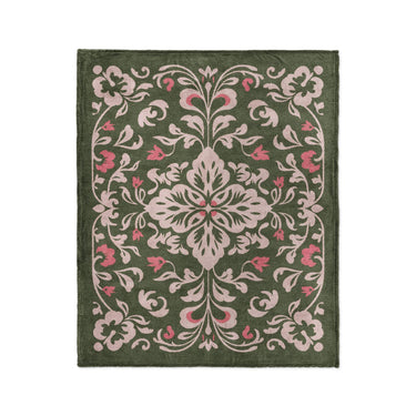 Annette Green & Coral in Medium (50" x 60") Size