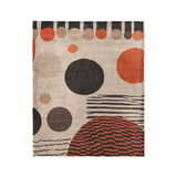 Charl Orange & Taupe in Medium (50" x 60") Size