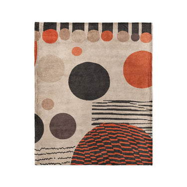 Charl Orange & Taupe in Medium (50" x 60") Size