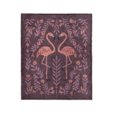 Flamingo Friends Purple in Medium (50" x 60") Size