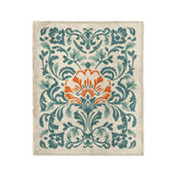 Beryl Teal & Orange in Medium (50" x 60") Size