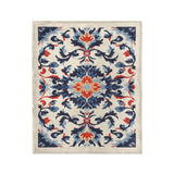 Wilhemina Navy & Red in Medium (50" x 60") Size