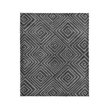 Hoffman Black & Charcoal in Medium (50" x 60") Size