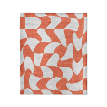 Twyla Checkered Coral in Medium (50" x 60") Size