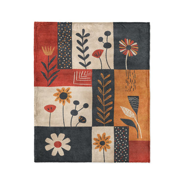 Midsummer Bloom Blue & Red in Medium (50" x 60") Size