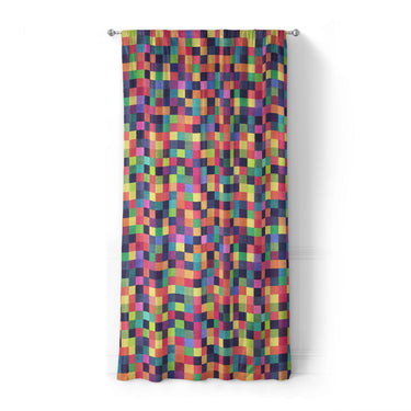 Pixel Mosaic Multicolor Vibrant in Standard (50" x 84") Size
