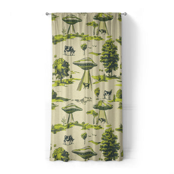 UFO Cow Abduction Toile in Standard (50" x 84") Size