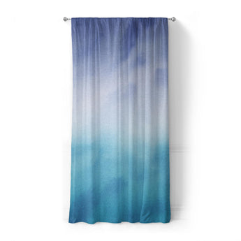 Micah Watercolor Blue & Teal in Standard (50" x 84") Size