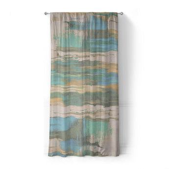 Jörgan Teal & Taupe in Standard (50" x 84") Size
