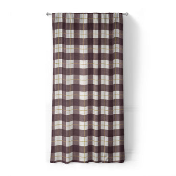 Wallace Plaid Maroon & Gold in Standard (50" x 84") Size