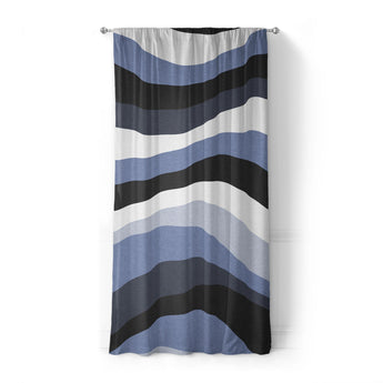 Sinuous Navy Monochrome in Standard (50" x 84") Size