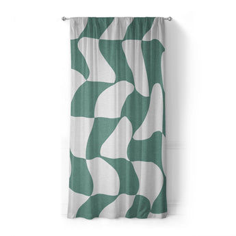 Twyla Checkered Aquamarine in Standard (50" x 84") Size