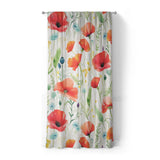 Watercolor Poppies in Standard (50" x 84") Size