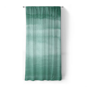Jacinda Watercolor Teal Ombre in Standard (50" x 84") Size