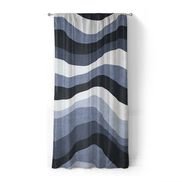 Sinuous Navy Monochrome in Standard (50" x 84") Size