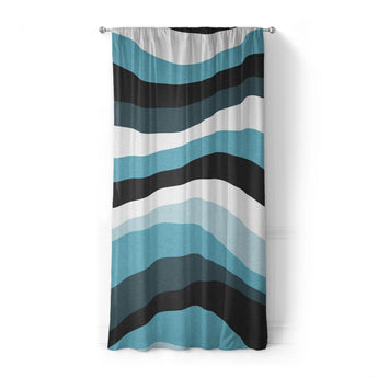 Sinuous Teal Monochrome in Standard (50" x 84") Size