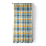 Monroe Plaid Blue & Yellow in Standard (50" x 84") Size