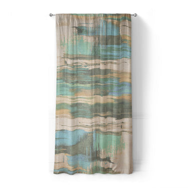 Jörgan Teal & Taupe in Standard (50" x 84") Size