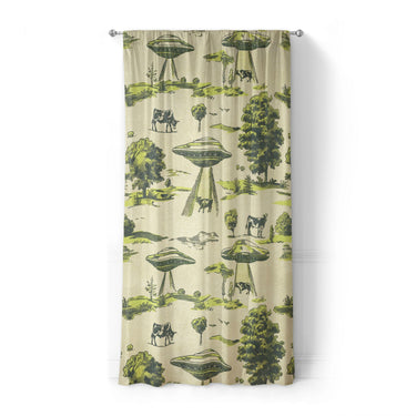 UFO Cow Abduction Toile in Standard (50" x 84") Size