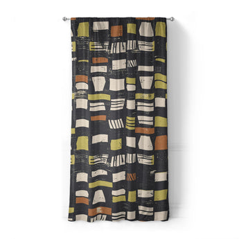 Milo Navy Lime & Terracotta in Standard (50" x 84") Size