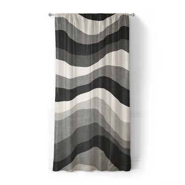 Sinuous Grey Monochrome in Standard (50" x 84") Size