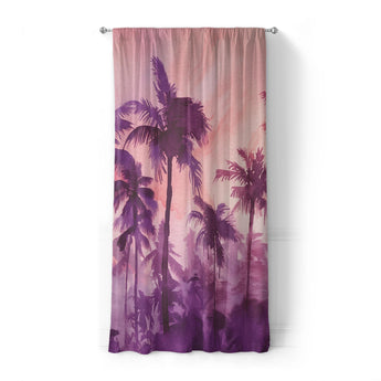 Sunset Palms Pink & Purple in Standard (50" x 84") Size