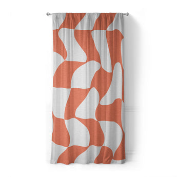 Twyla Checkered Coral in Standard (50" x 84") Size
