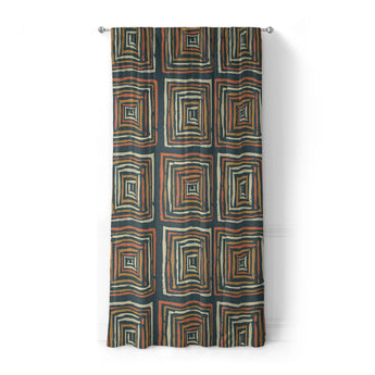 Diego Orange & Navy in Standard (50" x 84") Size
