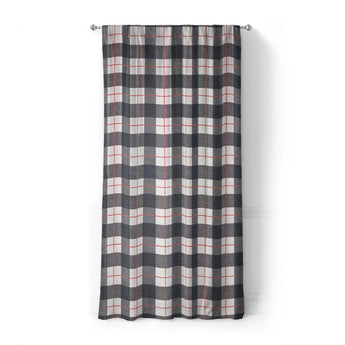 Wallace Plaid Navy & Red in Standard (50" x 84") Size