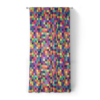 Pixel Mosaic Multicolor Vibrant in Standard (50" x 84") Size