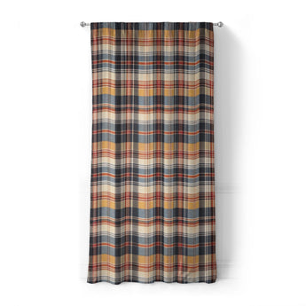 MacPherson Plaid Navy & Gold in Standard (50" x 84") Size