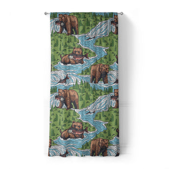 Bears Catching Salmon in Standard (50" x 84") Size