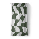 Twyla Checkered Army Green in Standard (50" x 84") Size