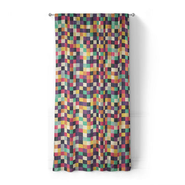 Pixel Mosaic Multicolor Midtone in Standard (50" x 84") Size