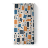 Geometric Confetti Blue & Orange in Standard (50" x 84") Size