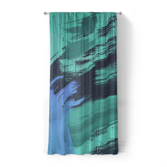 Tethys Navy & Seafoam in Standard (50" x 84") Size