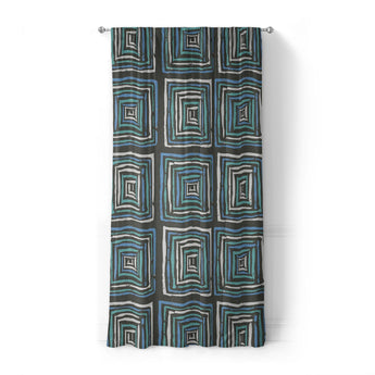 Diego Black & Blue in Standard (50" x 84") Size