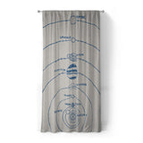 Solar System Blue & Ivory in Standard (50" x 84") Size