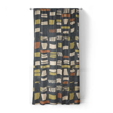 Milo Navy, Lime, & Terracotta in Standard (50" x 84") Size