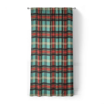 Ferguson Plaid Teal Red in Standard (50" x 84") Size