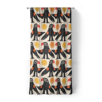 Tribal Birds Ivory in Standard (50" x 84") Size