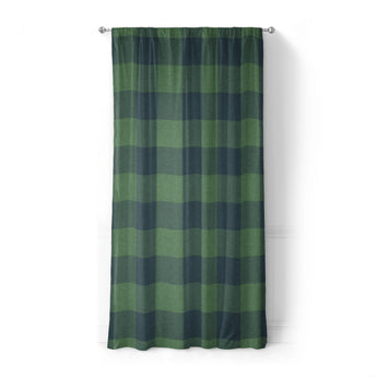 Buffalo Plaid Green Navy in Standard (50" x 84") Size